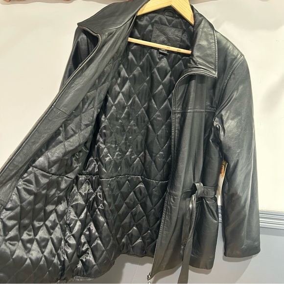 90s/ y2k Vintage Leather Moto Jacket NEW WITH TAGS - Kathy Ireland - Picture 14 of 14